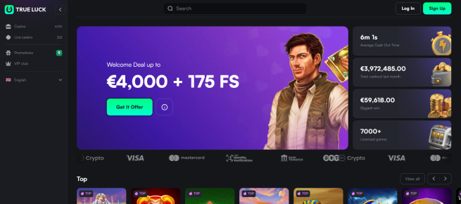 TrueLuck casino betrouwbaar